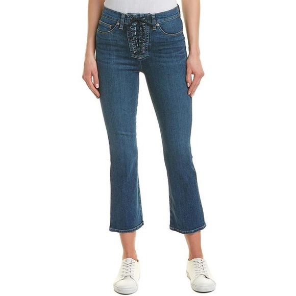 NWT HUDSON High Rise Lace Up Corset Crop Boot 32 - Picture 3 of 11